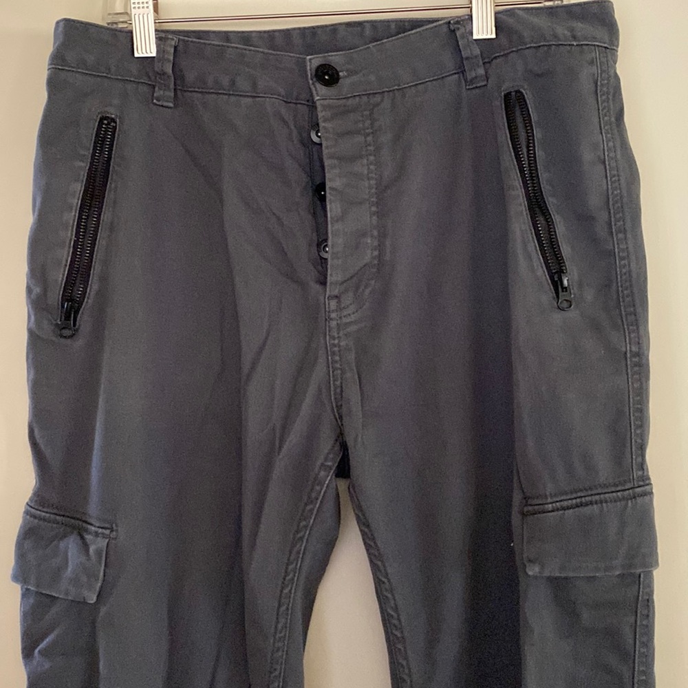 Divided H&M menswear cargo gray jeans.